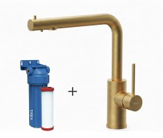 GRIFERIA COCINA con FILTRADO de AGUA acabado ORO